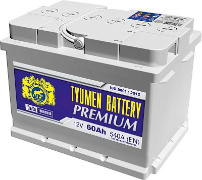 Автомобильный аккумулятор TYUMEN Battery Premium 61.0 Ач R+ EN540A  (242x175x175)  