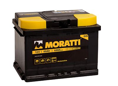 Автомобильный аккумулятор MORATTI 60 (1) L2 (арт. 560107030)