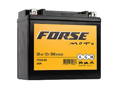 Аккумулятор мото FORSE AGM 6мтс 20 А/ч (FTX20 - BS) (арт.220017050)