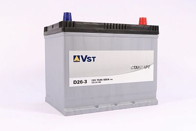 Автомобильный аккумулятор Vst Стандарт 6СТ-75.0 (575 301 068) D26-3 яп.ст/бортик