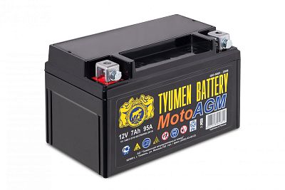 Аккумулятор мото TYUMEN BATTERY AGM мото 6мтс 7 Ач п.п. (YTX7A-BS)