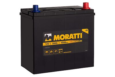 Автомобильный аккумулятор MORATTI JIS 50 а/ч (0) B24L (арт.550315032) uni.кл.