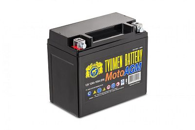 Аккумулятор мото TYUMEN BATTERY AGM мото 6мтс 12 Ач п.п. (YTX12-BS)