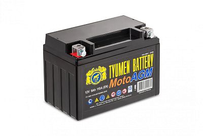 Аккумулятор мото TYUMEN BATTERY AGM мото 6мтс 9 Ач п.п. (YTX9-BS)