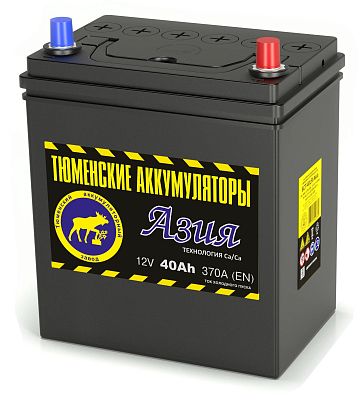 Автомобильный аккумулятор TYUMEN Battery Asia 40.1 Ач L+ EN370A (190x125x220) тонк.клеммы